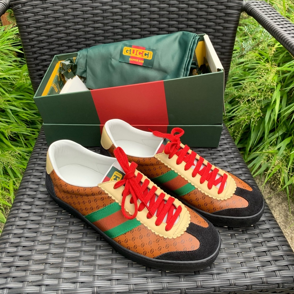 Authentic Gucci X Dapper Dan Leather Sneaker - Picture 3 of 14